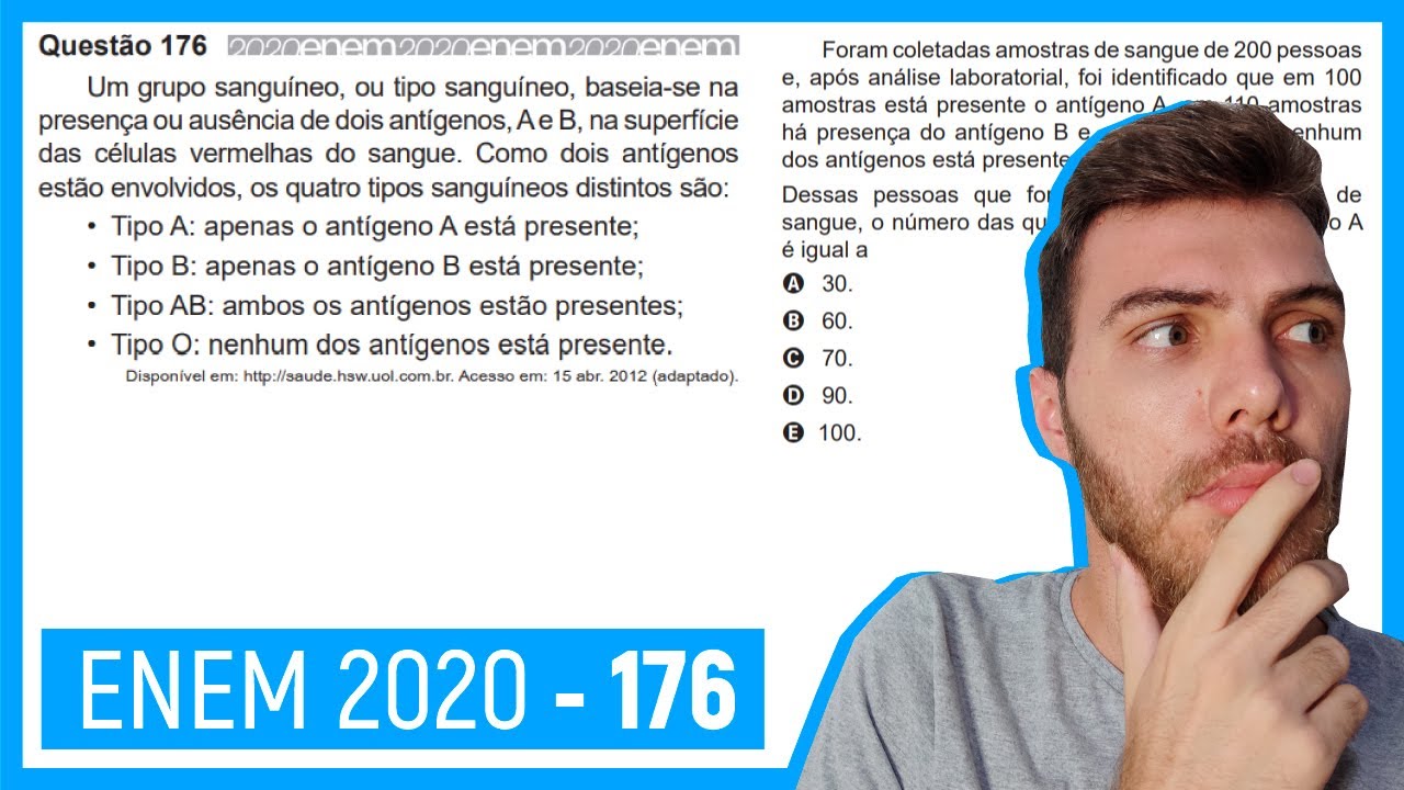 Questão 176 Enem 2020: Resolução Passo a Passo 🩸