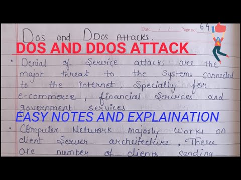 Dos and Ddos attack | Dos attack | denial of service attack | lecture 35