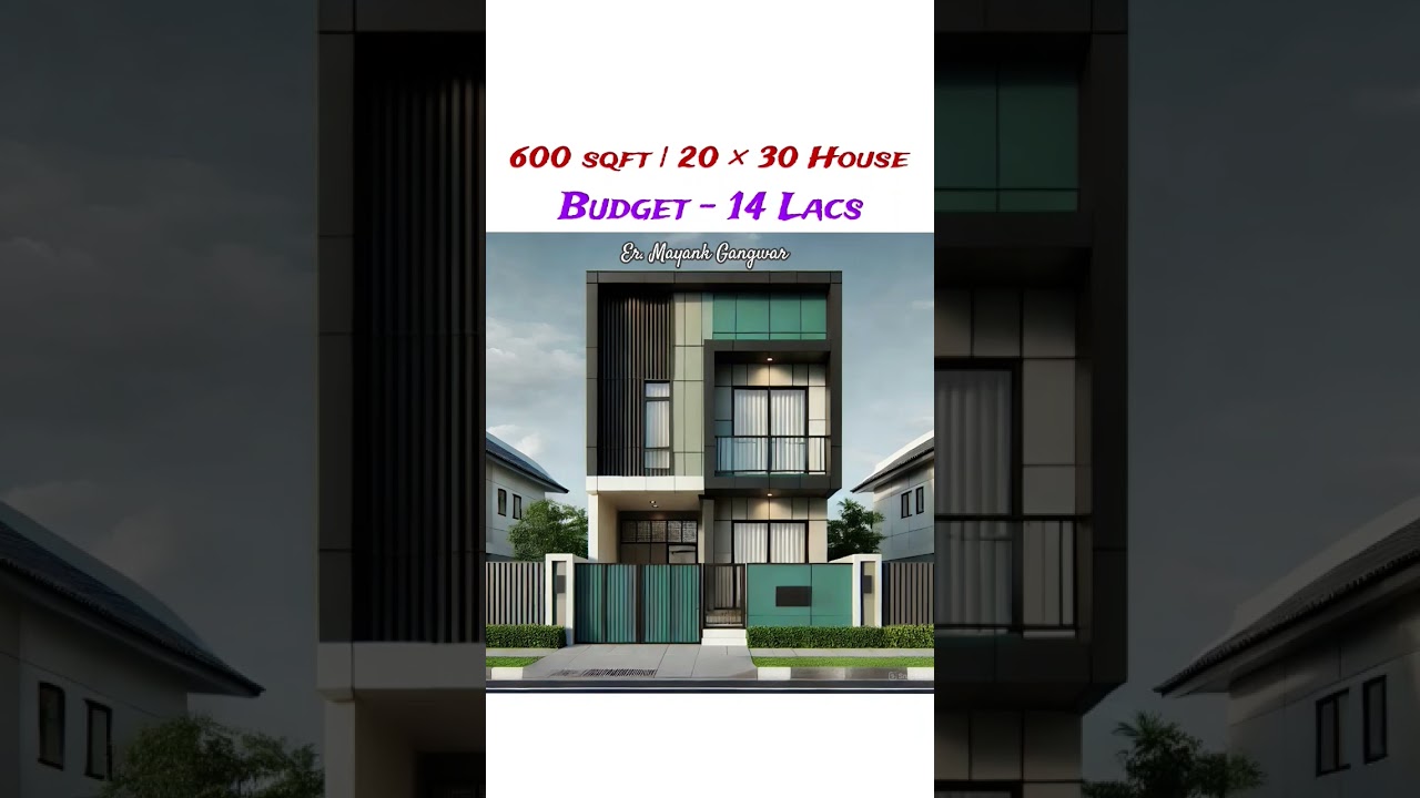 600 sqft 3BHK Duplex House Plan & Design 🏡