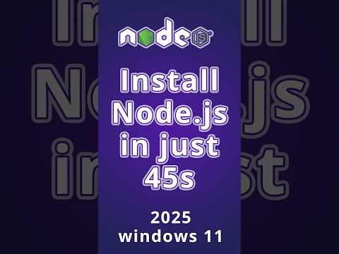 How to Install node.js in windows 11 2025
