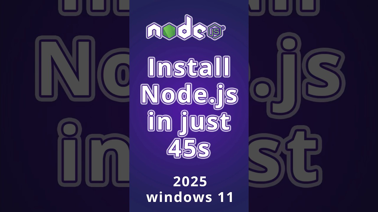 Step-by-Step Guide to Installing Node.js on Windows 11 in 2025 🚀