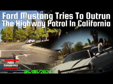 Ford Mustang Tries To Outrun The Highway Patrol In California