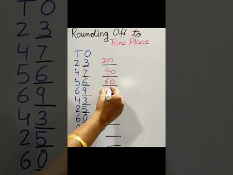 Easy way to Round Off numbers to tens place, #fyp #numbers #maths #math #class4 #class5 #class6