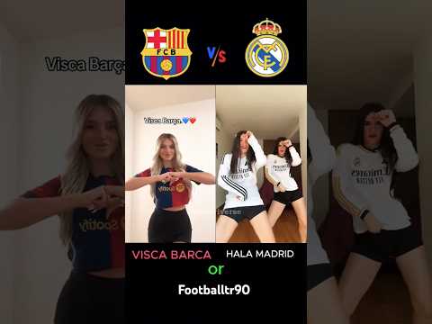 Visca Barca ❤️ vs Hala madrid🤍 #football #viscabarsa #halamadrid #barcelona #realmadrid #trending