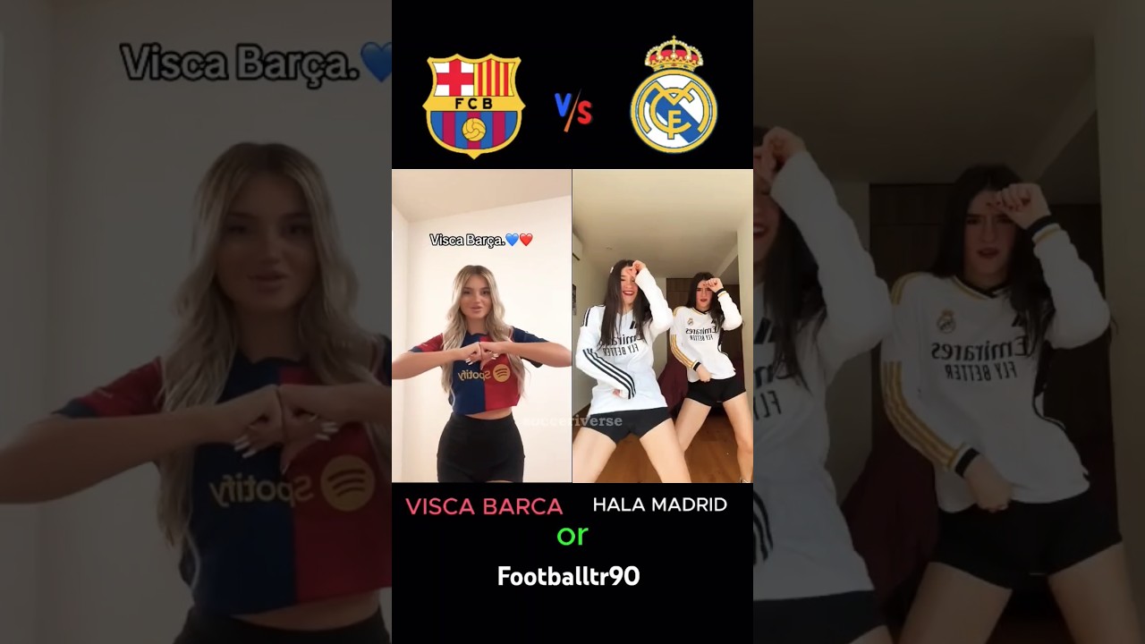 Visca Barca ❤️ vs Hala Madrid 🤍 – The Ultimate Football Showdown!