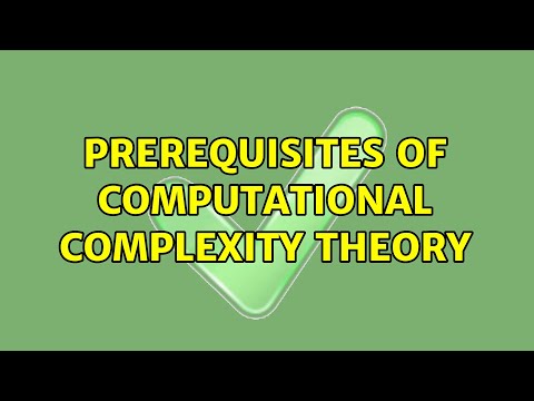 Prerequisites of computational complexity theory
