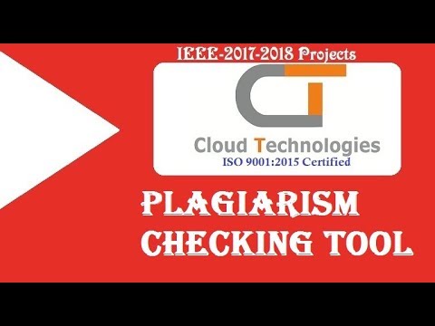 Plagiarism Checking Tool Project |Cloud Technologies | IEEE Projects Hyderabad | Ameerpet