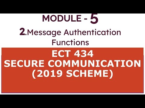 Module 5.2 Message Authentication Functions