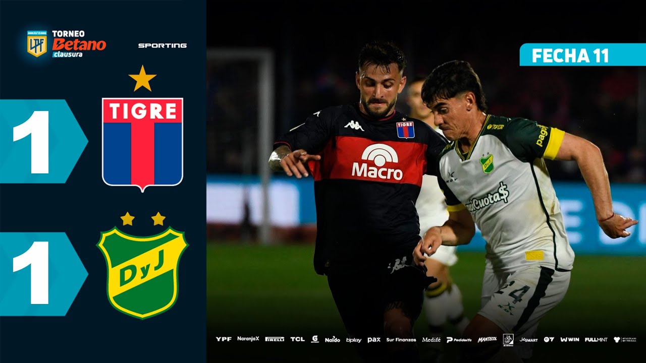 Tigre y Defensa y Justicia empatan 1-1 ⚽