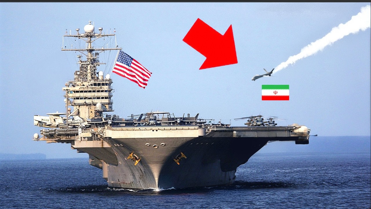 Iranian Drone Flies TOO CLOSE to US Navy β BIG MISTAKE