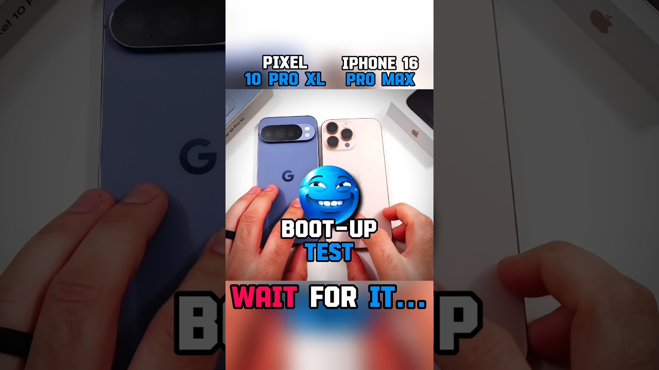 Pixel 10 Pro XL vs iPhone 16 Pro Max Boot-Up Test ⚡
