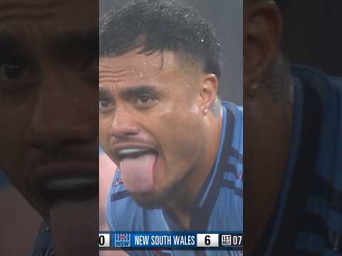 Leniu makes his impact from kick off! #SOO #Origin #NRL #Game2 #Spencer