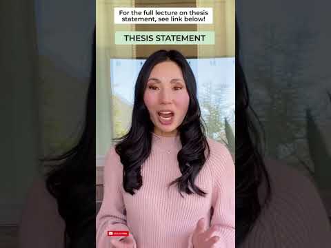 English Professor Gives Easy, Foolproof FORMULA to Write A Thesis Statement! 📝