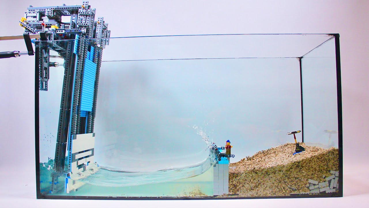 Testing LEGO Sea Defences!