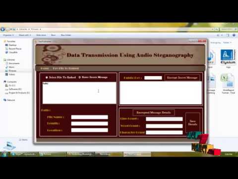 Final Year Projects 2015 | DATA TRANSMISSION USING AUDIO STEGANOGRAPHY