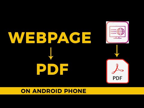 How To Convert Webpage To PDF without 3rd Party Apps - Android Phone