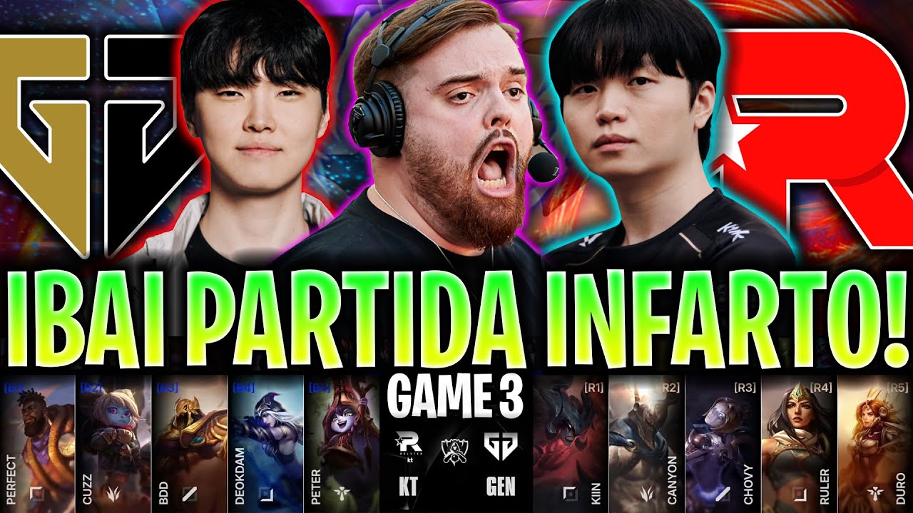 ¡Impactante Partida de Infarto en Worlds 2025!🔥 GENG vs KT Semifinal en Vivo con IBAI