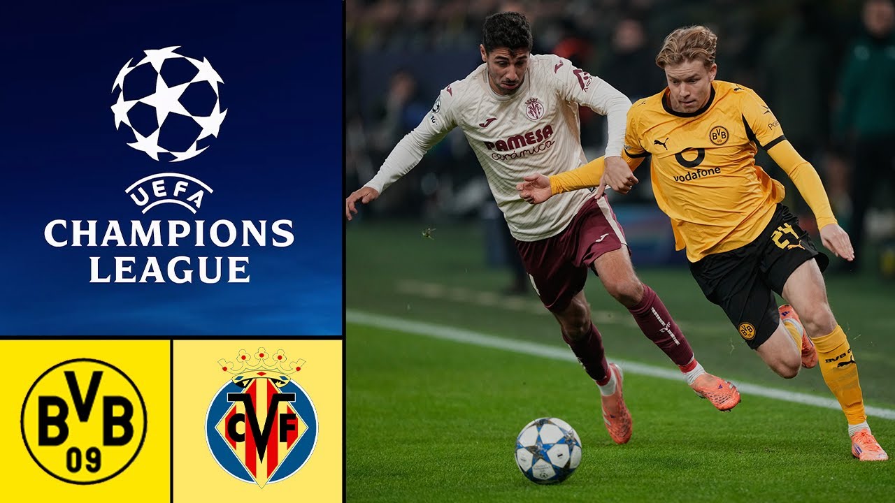 Dortmund vs Villarreal UEFA CL 2025-26 🏆