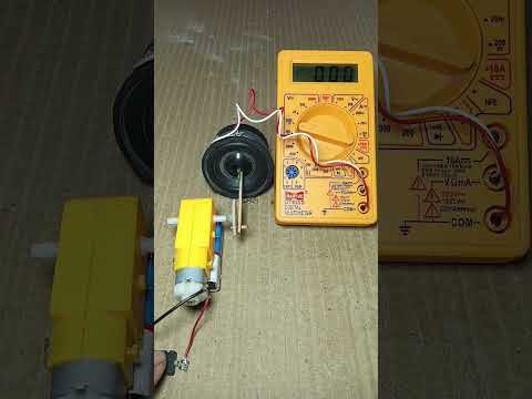 Generating electricity with a speaker #experiment #dcmotor #science #short