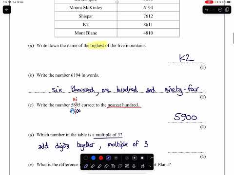 IGCSE GCSE Maths Mathematics Writing Numbers in Words Rounding Round Multiple Difference