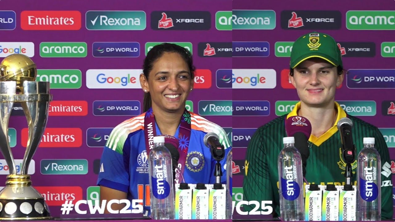 ICC Women's CWC25 Final: Harmanpreet Kaur & Laura Wolvaardt Press Conference Highlights 🏆