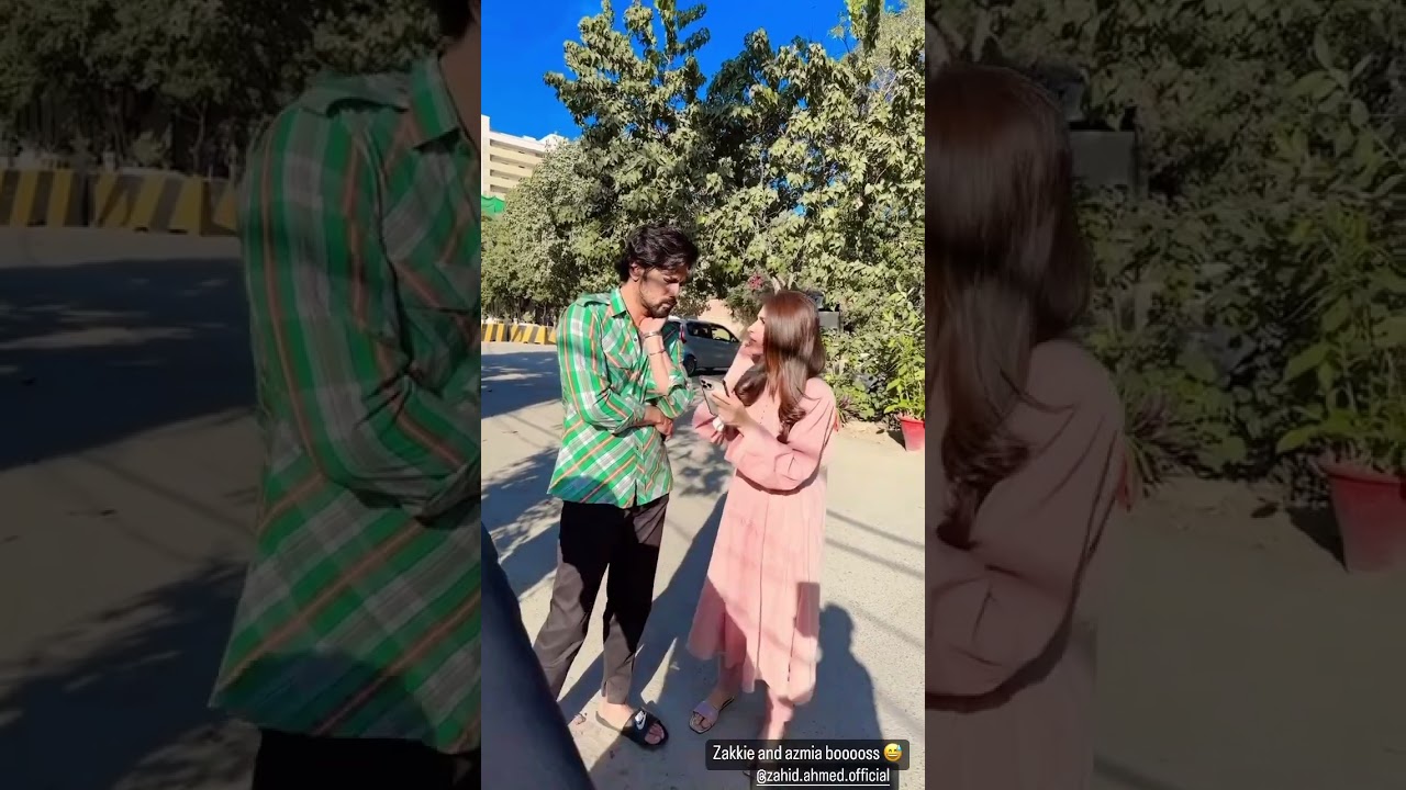 Kinza Hashmi (Azmia) and Zahid Ahmed (Zakkie) in Drama #MereBanJao