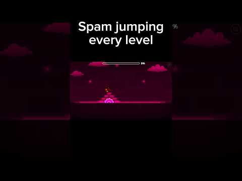 Spam jumping every level in GeometryDash #shorts #geometrydash