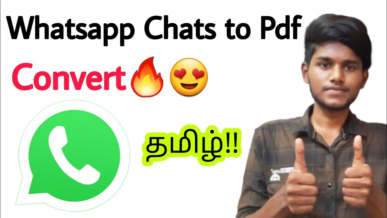 WhatsApp Chat to PDF Conversion Guide in Tamil | Balamurugan Tech