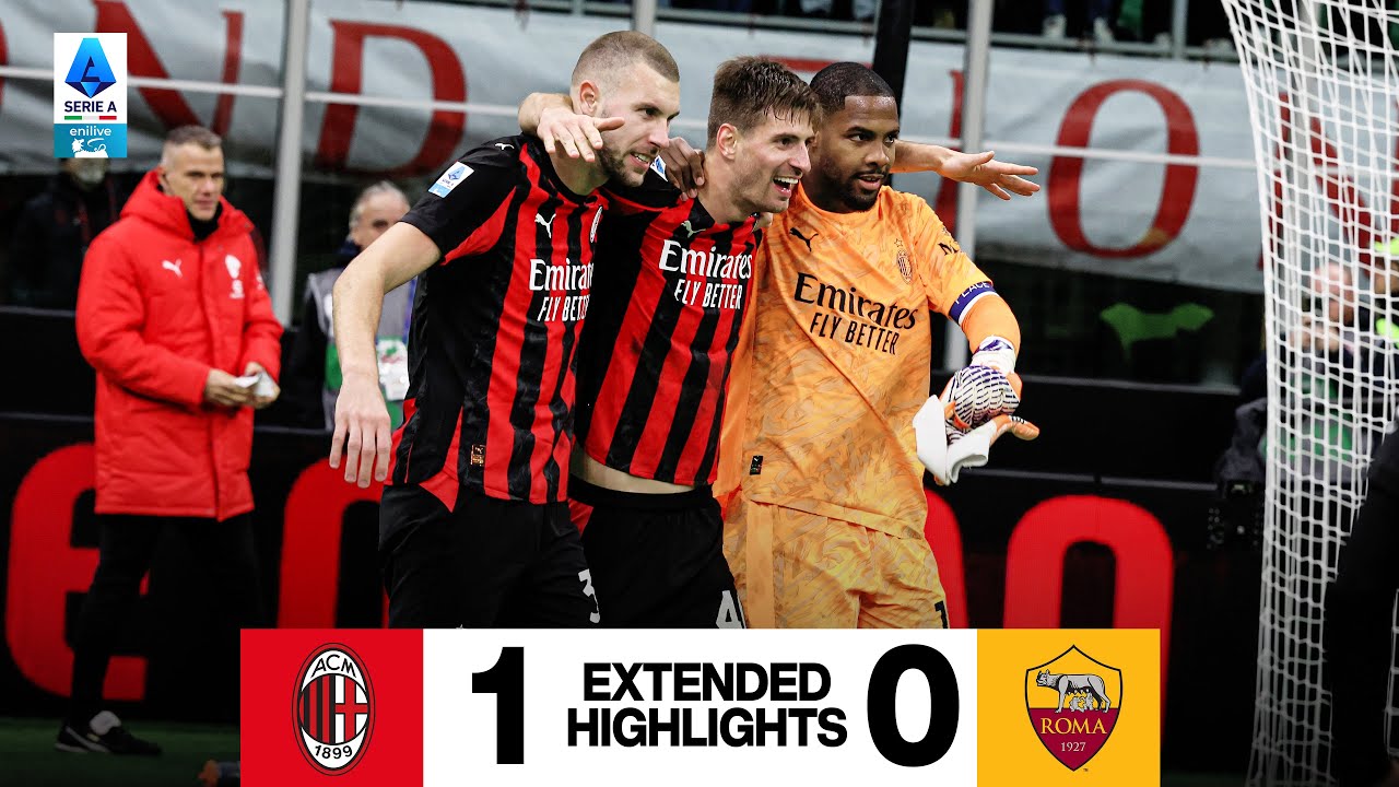 Maignan Saves, Pavlović Decisive in AC Milan 1-0 Win vs Roma ⚽