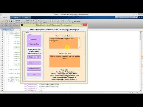 Matlab Project for LSB Based AUDIO STEGANOGRAPHY Full Source Code Hiding Data In Audio Using Matlab