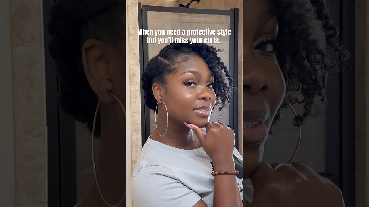 OMG you NEED this style!!🔥 #shorts #naturalhairtutorial #naturalhair #protectivestyles