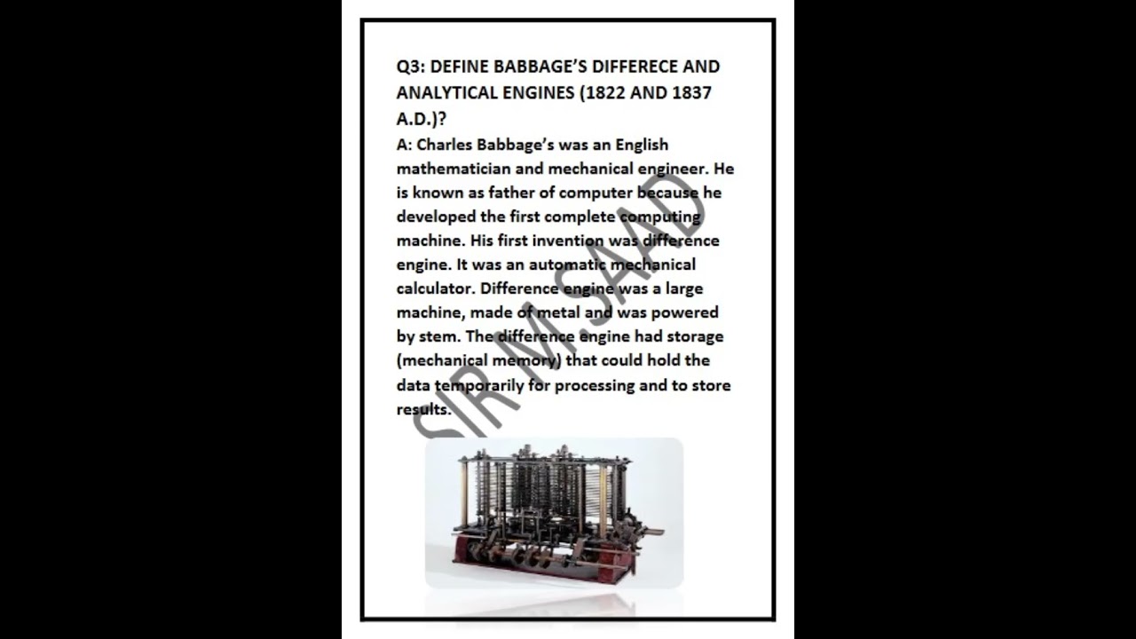 Understanding Babbage's Difference & Analytical Engines for Class 9 📚