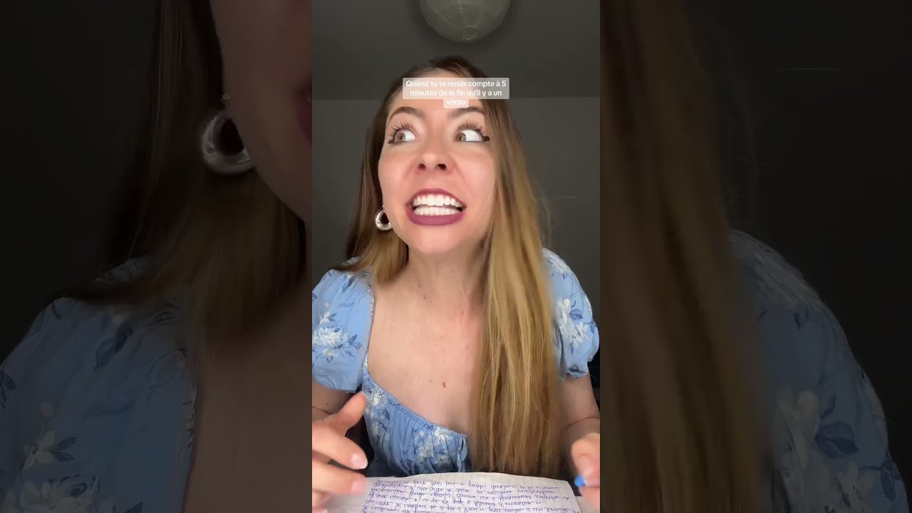 Quand tu réalises qu'il reste 5 min et un verso apparaît 😂