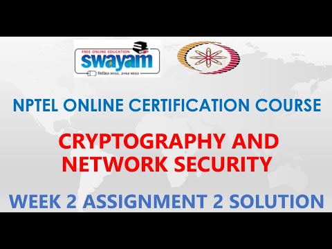 Cryptography and Network Security | NPTEL | Week 2 | Assignment 2 Solution | Jan 2021