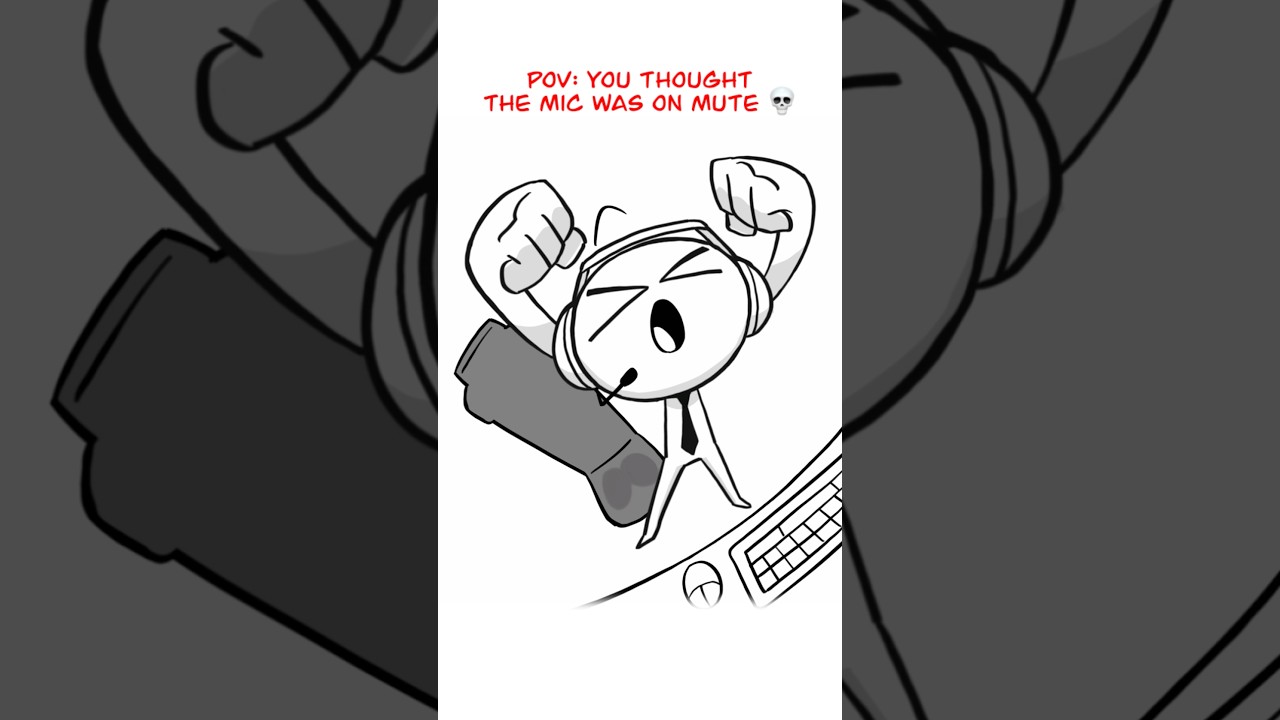 When You Think You're Unmuted but You're Not 🎧 | Funny Mic On Mute Animation Meme
