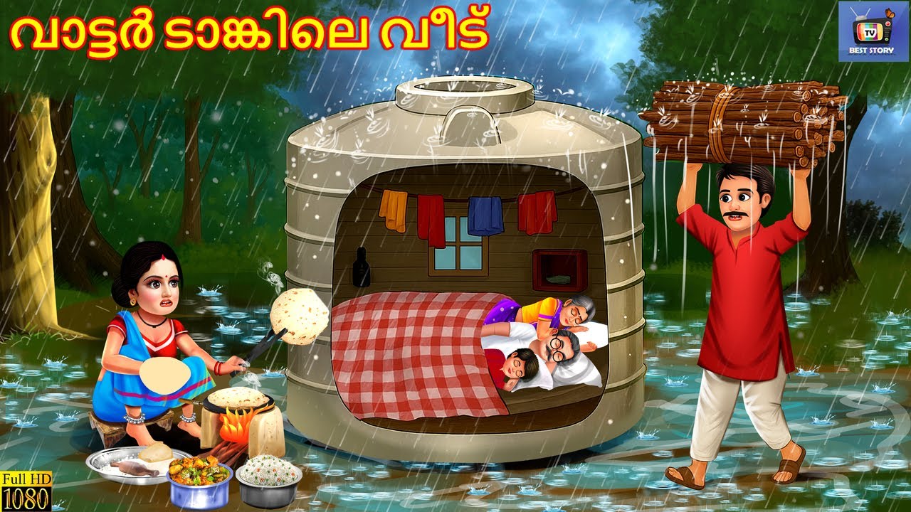വാട്ടർ ടാങ്കിലെ വീട് | Malayalam Moral Story 🏡