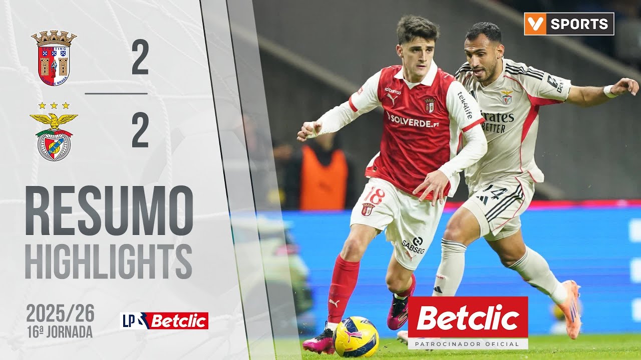 Braga 2-2 Benfica: Empate que Complica o Título ⚽