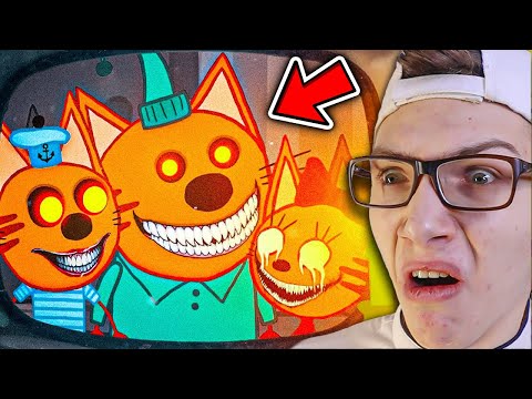 😱🔪 НИКОГДА НЕ ВКЛЮЧАЙ мульт ТРИ КОТА в 3:00 ночи! *СТРАШНАЯ СЕРИЯ*