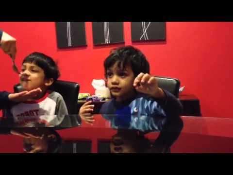 Arjun & Arnav eating Maggi