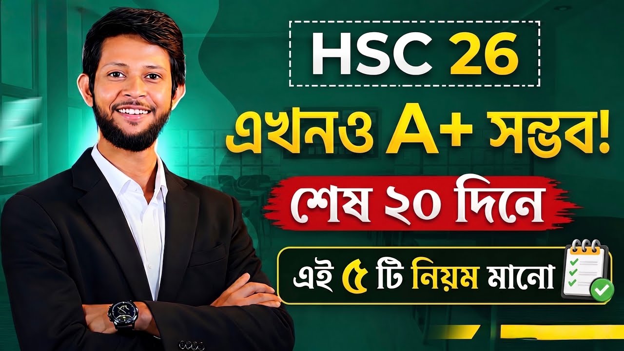 🔥 HSC 26: সব শেষ হয়ে যায়নি! | শেষ ২০ দিনে যে  ৫টি রুলস তোমার A+ নিশ্চিত করবে 