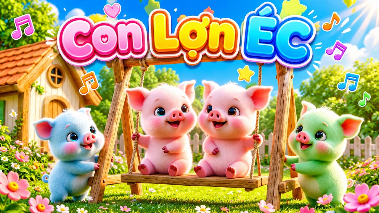 BÀI HÁT MỚI - Liên Khúc Nhạc Thiếu Nhi 4K Con Lợn Éc Remix - Ca Nhạc Hoạt Hình 3D Vui Nhộn Cho Bé