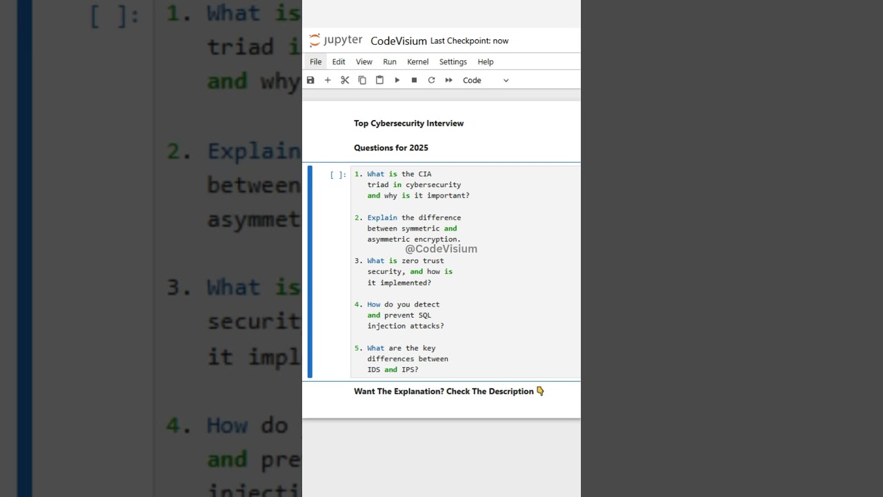 Must-Know Cybersecurity Interview Questions for 2025 🔐 | CodeVisium