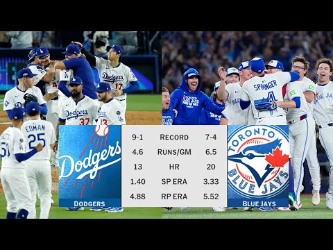 Comparing lineups and pitching rotations of Dodgers and Blue Jays heading to 2025 World Series! 📝