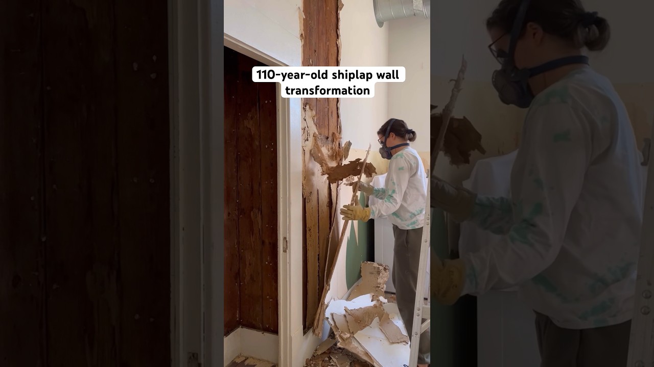 110-Year-Old Shiplap Wall Renovation 🛠️