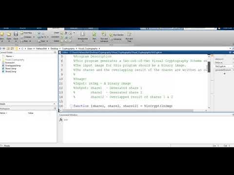 Visual Cryptography With multiple share implement in MATLAB complete code