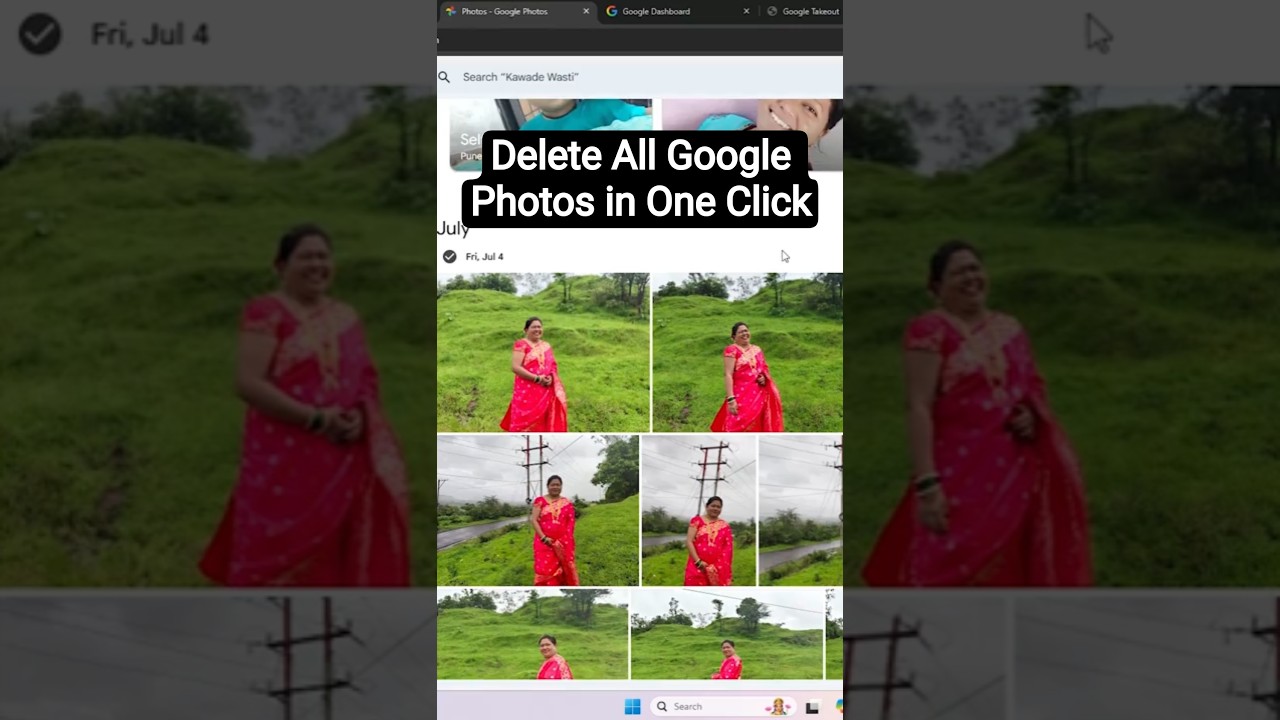 Delete All Google Photos in One Click 🗑️
