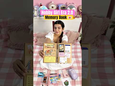 Hobby Girl Era 2.0 🩷✨ Making a Memory Scrapbook 📔 💌📝 DIY Activity #youtubeshorts #shorts #hobby