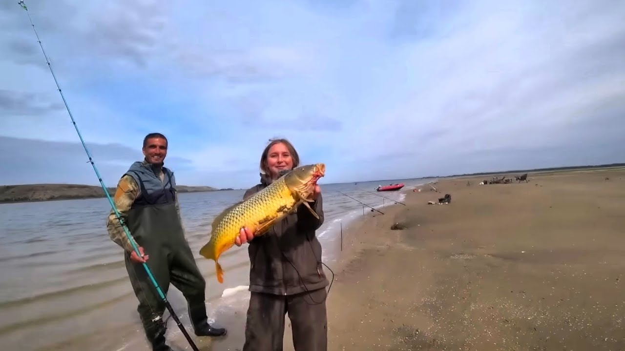 Удивительный улов сазана: ночная рыбалка на одной удочке! 🎣