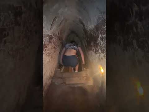 Going underground into the Cu Chi tunnels from the vietnam war #travel #vietnam