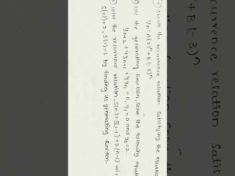 JNTUA DMGT r23 unit 4 Recurrence relations for important questions #maths #r23 #jntu #viralshorts